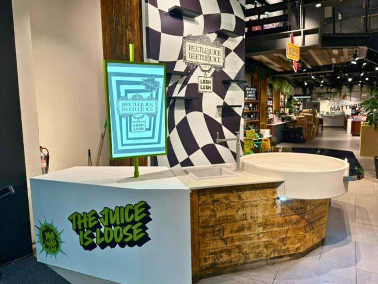 Lush Beetlejuice - Oxford street Shop display 
