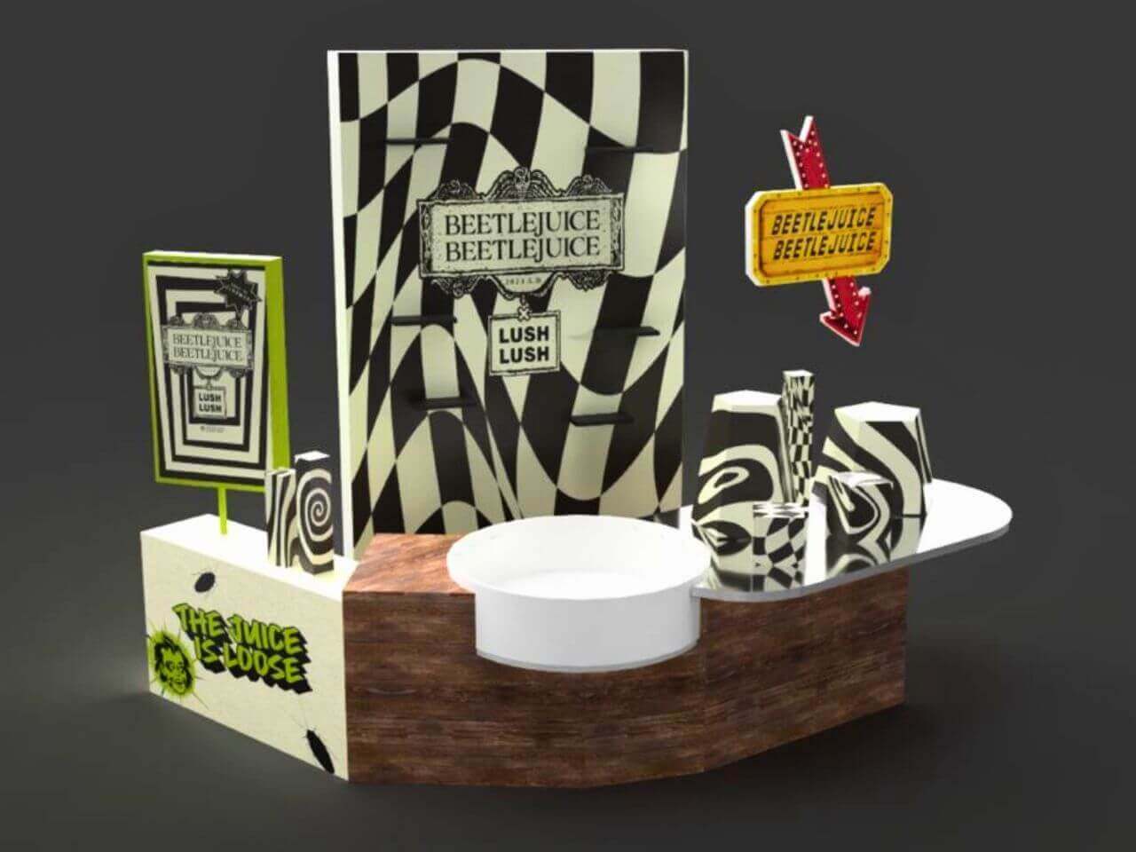 Lush Beetlejuice - Oxford street Shop display model