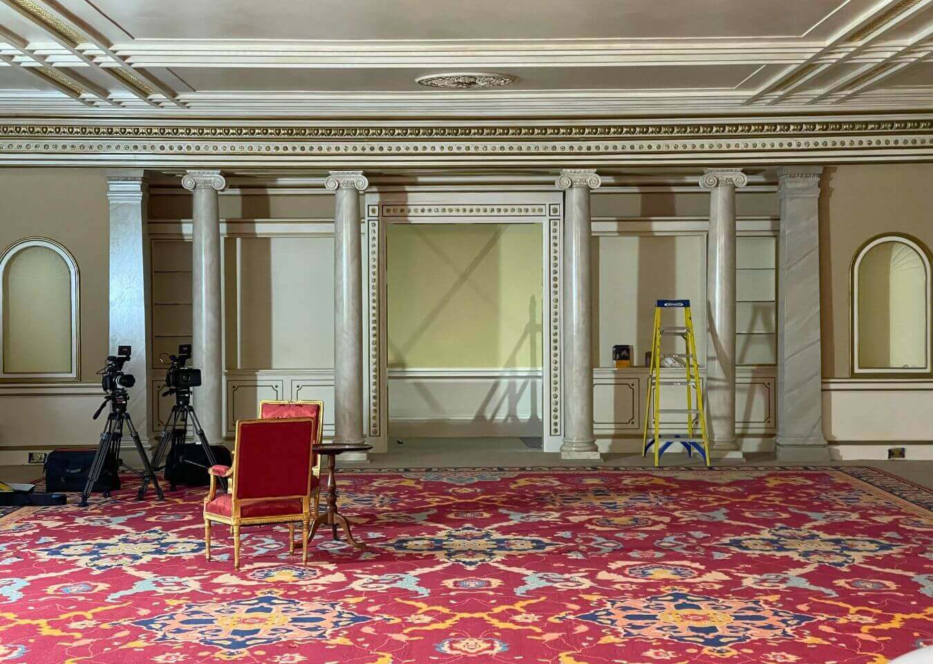 Sustainable Set Construction Blog - Set from Scoop TV show