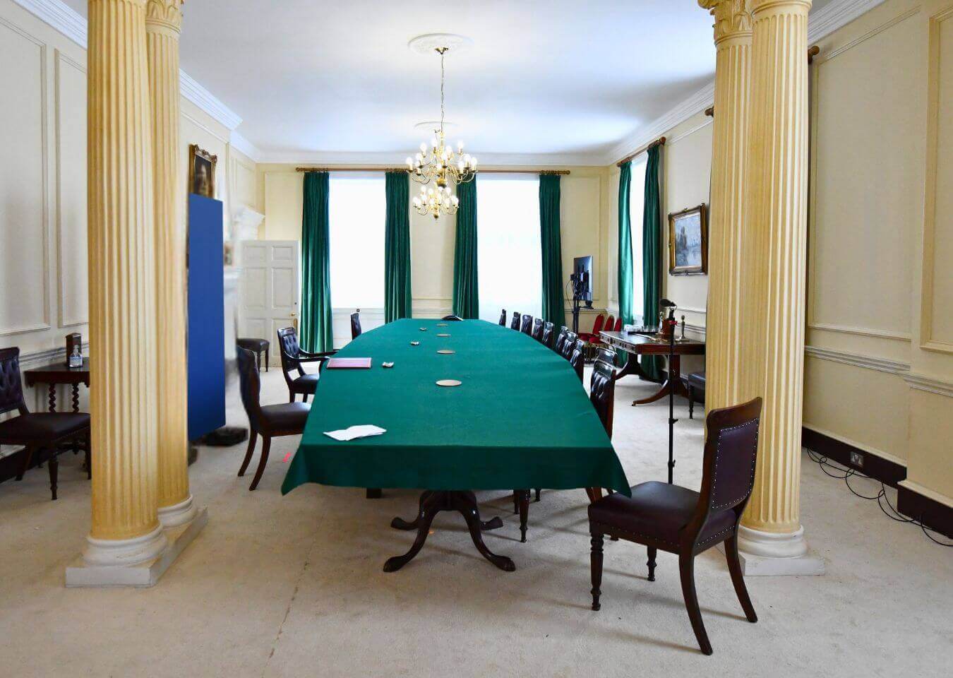 Replica Cabinet Table Replica Cabinet Room table built for This England, constructed in MDF with a baize finish.
